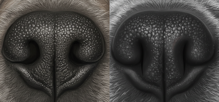 短頭種の鼻のイラスト